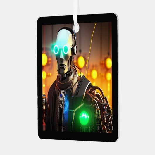 Robot 2 ornament met vierkante openingen (Voorkant links)