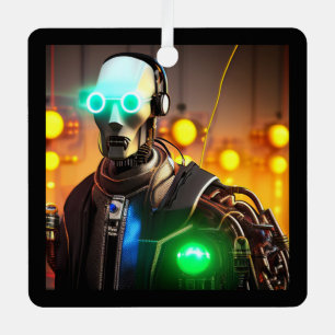 Robot 2 ornament met vierkante openingen