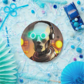 Robot 2 papieren borden bordje (Feest)