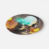 Robot 2 papieren borden bordje (Gekanteld)