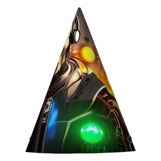 Robot 2 party petten feesthoedjes (Voorkant)