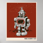  robot 2 rood poster (Voorkant)