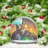 Robot 2 snow globe sneeuwbol (Kerstmis)