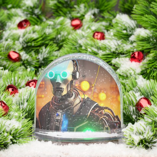 Robot 2 snow globe sneeuwbol (Kerstmis)
