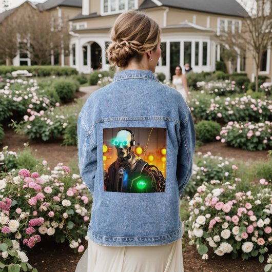 Robot 2 vrouwen denim jas jacket (Huwelijk Achterkant)