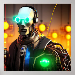 Robot 2 waarde matte poster