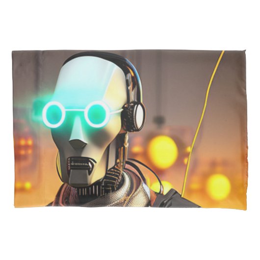 Robot 2 witte standaard kussensloop (Voorkant)