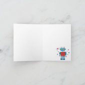 Robot 2e verjaardag Dank je wel Bedankkaart (Binnen)