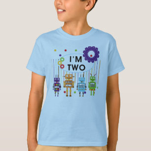 Robot 2e verjaardag tshirts en geschenken