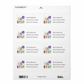 Robot 2e verjaardag tshirts en geschenken etiket (Full Sheet)