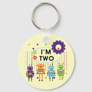 Robot 2e verjaardag tshirts en geschenken sleutelhanger