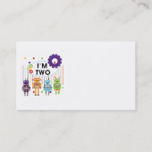 Robot 2e verjaardag tshirts en geschenken visitekaartje (Achterkant)