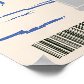  Robot 3 blauw Poster (Hoek)