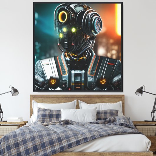 Robot 3 canvas afdrukken (Insitu (Slaapkamer))