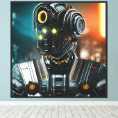 Robot 3 canvas afdrukken (Insitu (Houten vloer))