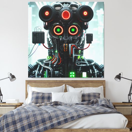 Robot 3 canvas afdrukken (Insitu (Slaapkamer))