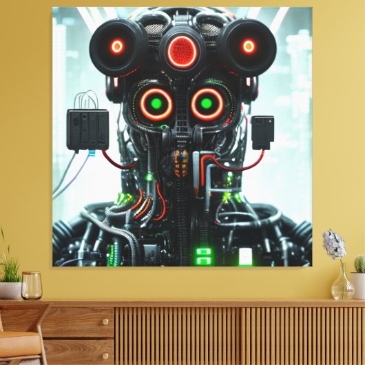 Robot 3 canvas afdrukken (Insitu (Woonkamer))
