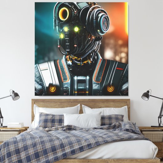 Robot 3 canvas print (Insitu (Slaapkamer))