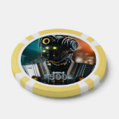 Robot 3 gele 500 gestreepte pokerchip (Enkel)