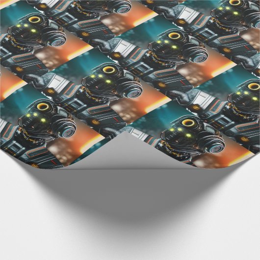 Robot 3 glanzend inpakpapier (Hoek)