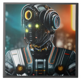 Robot 3 grote keramische tegel tegeltje