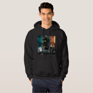 Robot 3 mannen zwart hooded sweatshirt