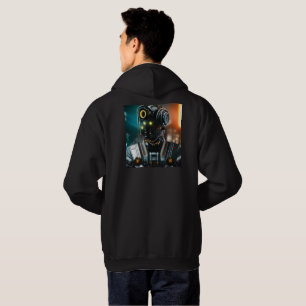 Robot 3 mannen zwart sweatshirt met capuchon