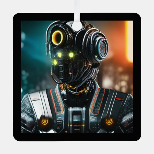 Robot 3 ornament met vierkante openingen (Voorkant)