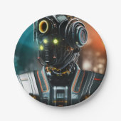 Robot 3 papieren borden bordje (Voorkant)