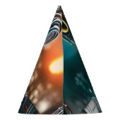 Robot 3 party petten feesthoedjes (Achterkant)