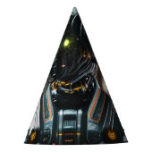 Robot 3 party petten feesthoedjes (Voorkant)