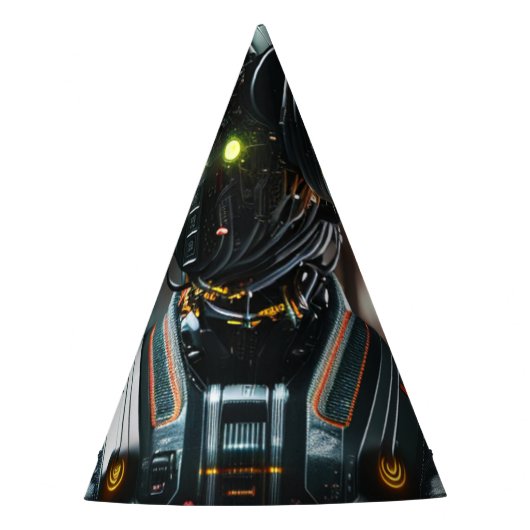 Robot 3 party petten feesthoedjes (Voorkant)