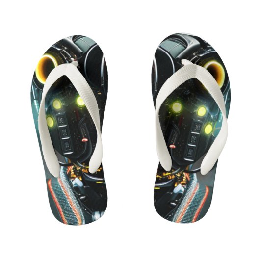 Robot 3 peuter teenslippers (Voetbed)