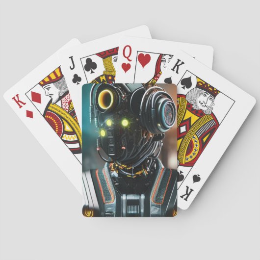 Robot 3 Poker speelkaarten (Achterkant)
