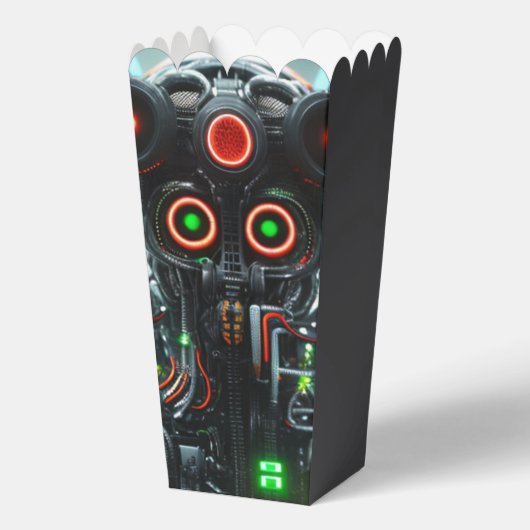 Robot 3 popcornboxen bedankdoosjes (Voorkant)
