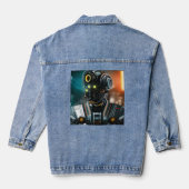 Robot 3 vrouwen denim jas denim jacket (Achterkant)