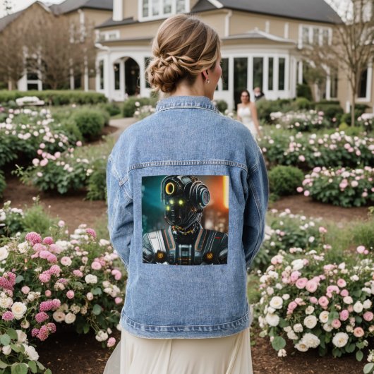 Robot 3 vrouwen denim jas jacket (Huwelijk Achterkant)