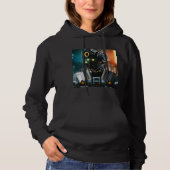 Robot 3 vrouwen zwart hooded sweatshirt (Voorkant)