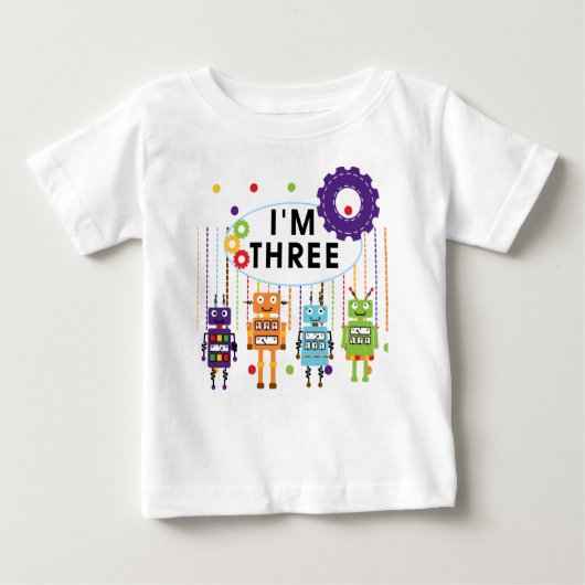 Robot 3rd Birthday T shirten en cadeaus (Voorkant)