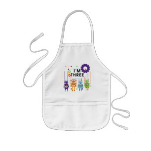 Robot 3rd Birthday T shirten en cadeaus Kinder Schort