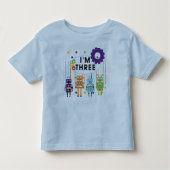 Robot 3rd Birthday T shirten en cadeaus Kinder Shirts (Voorkant)
