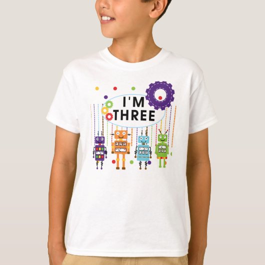 Robot 3rd Birthday T shirten en cadeaus T-shirt (Voorkant)