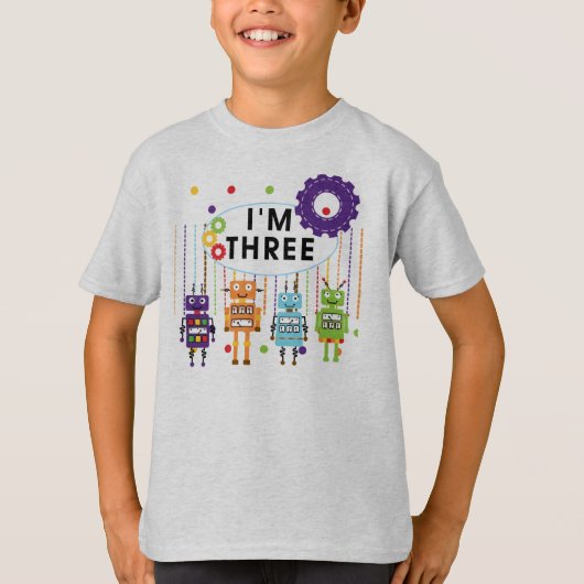 Robot 3rd Birthday T shirten en cadeaus T-shirt (Voorkant)
