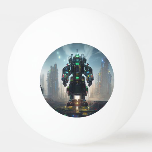 Robot 4 1-sterren ping pong bal pingpongbal (Voorkant)