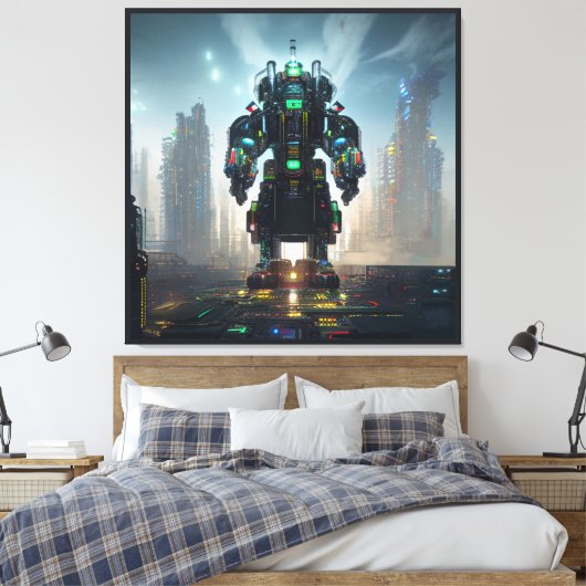 Robot 4 canvas print (Insitu (Slaapkamer))