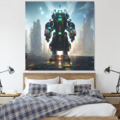 Robot 4 canvasafdruk canvas afdruk (Insitu (Slaapkamer))