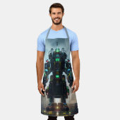 Robot 4 chef-schort schort (Gedragen)