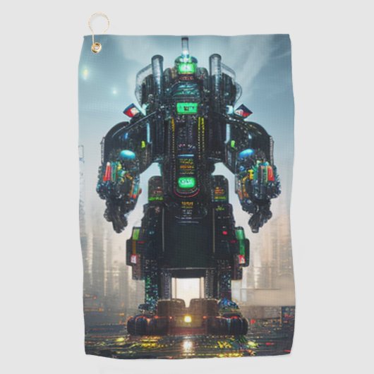 Robot 4 golfhanddoek (Voorkant)