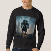 Robot 4 heren zwarte sweatshirt (Voorkant)