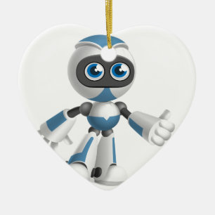 "Robot 4" Keramisch Ornament